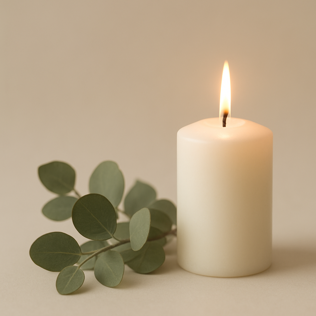 A lit candle in remembrance (photo 2)