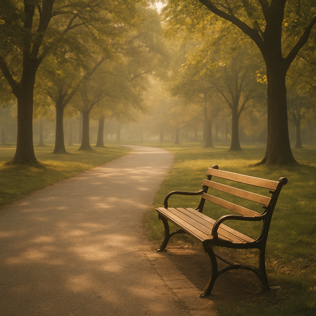 A peaceful park pathway (photo 4)